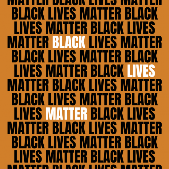 Black Lives Matter text repeatedly